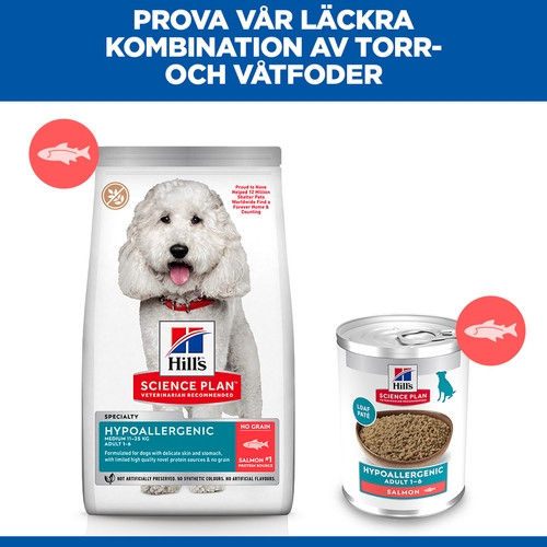 Hill's Adult Hypoallergenic nat hondenvoer met zalm blik