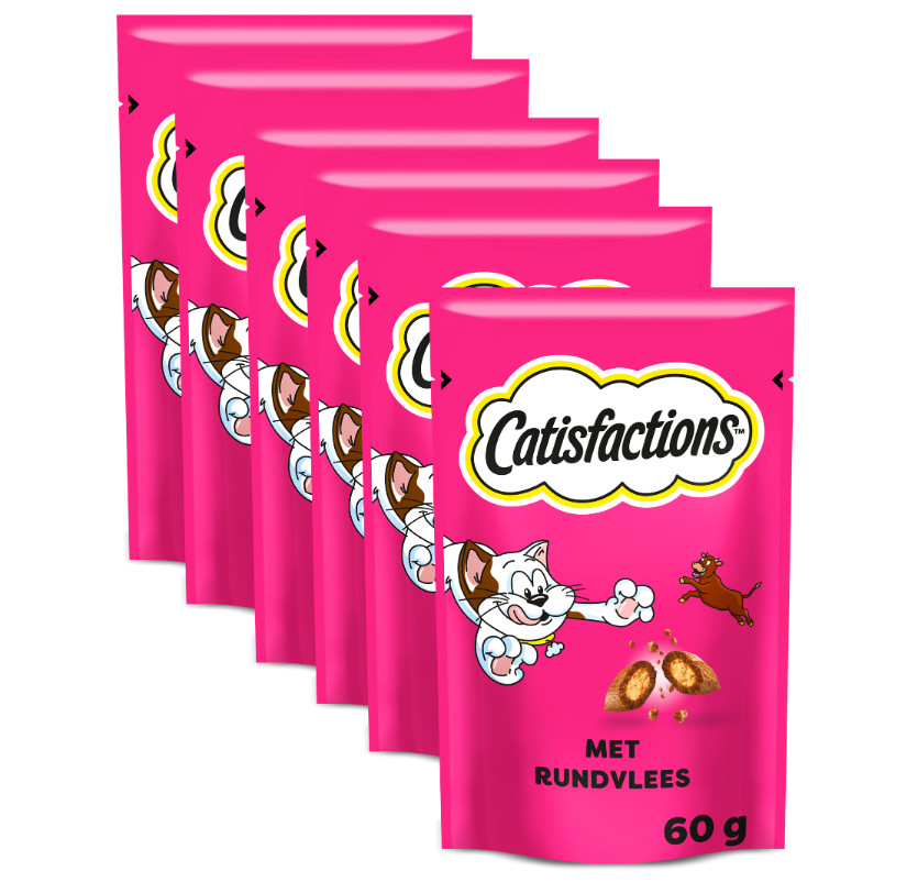 Catisfactions met rund kattensnack