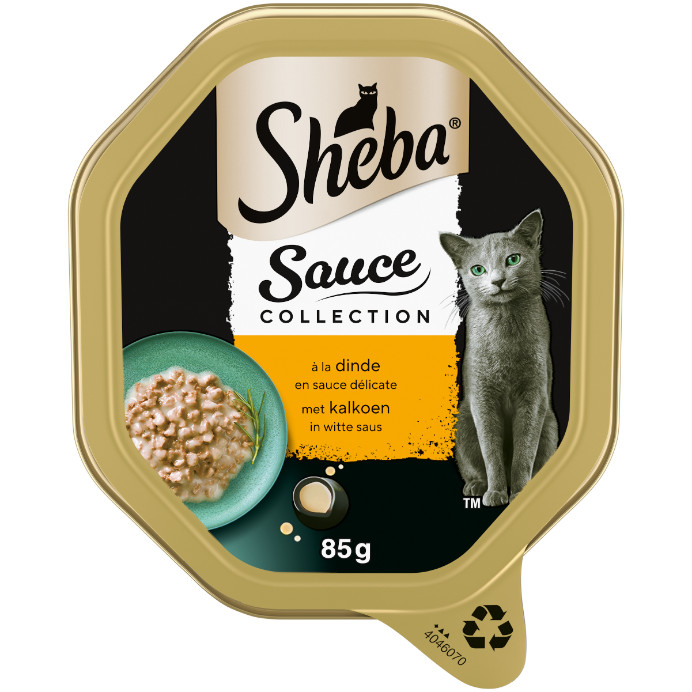 Sheba Mini Filets med nötkött och kalkon i sås våtfoder katt (bägare 85 g)