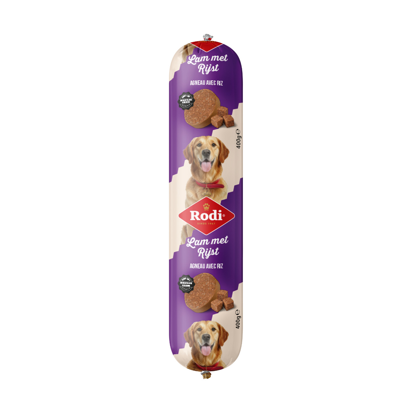 Rodi Korv lamm med ris för hund