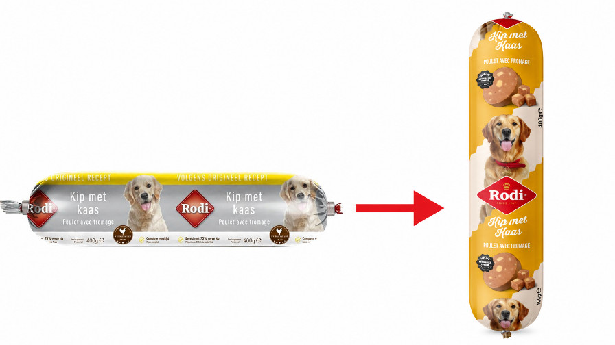 Rodi Korv med kyckling med ost för hund