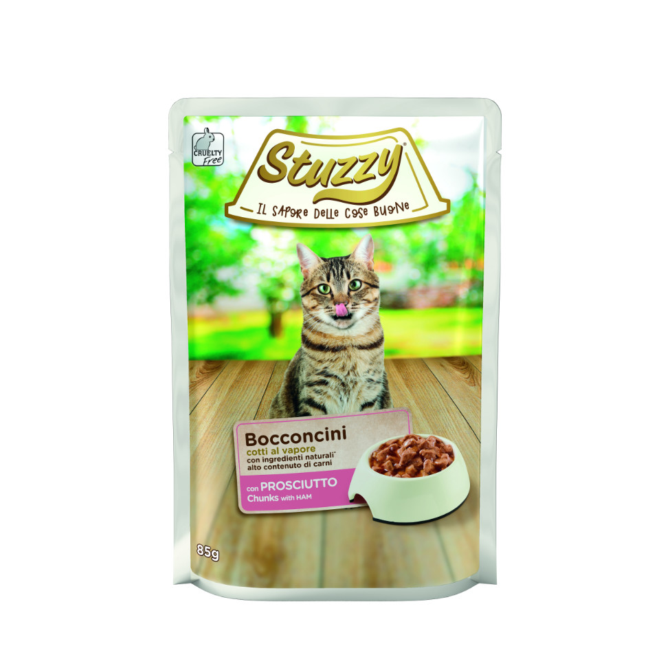 Stuzzy Chunks met ham nat kattenvoer (85 g)