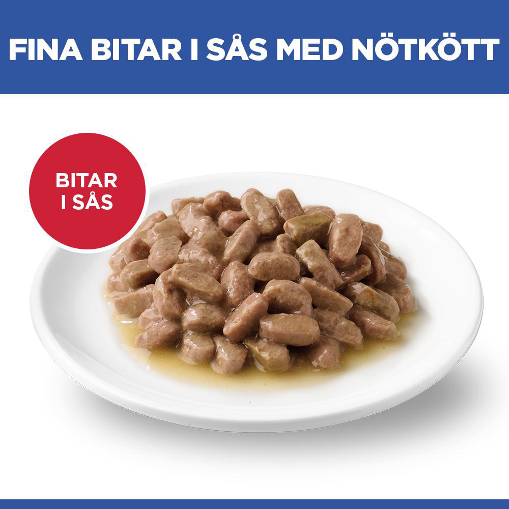 Hill's Adult nat kattenvoer met rund maaltijdzakje multipack