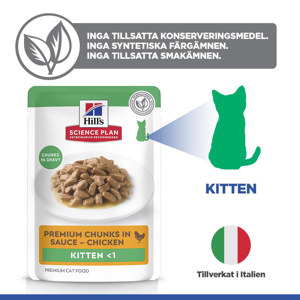 Hill's Kitten nat kattenvoer met kip maaltijdzakje multipack