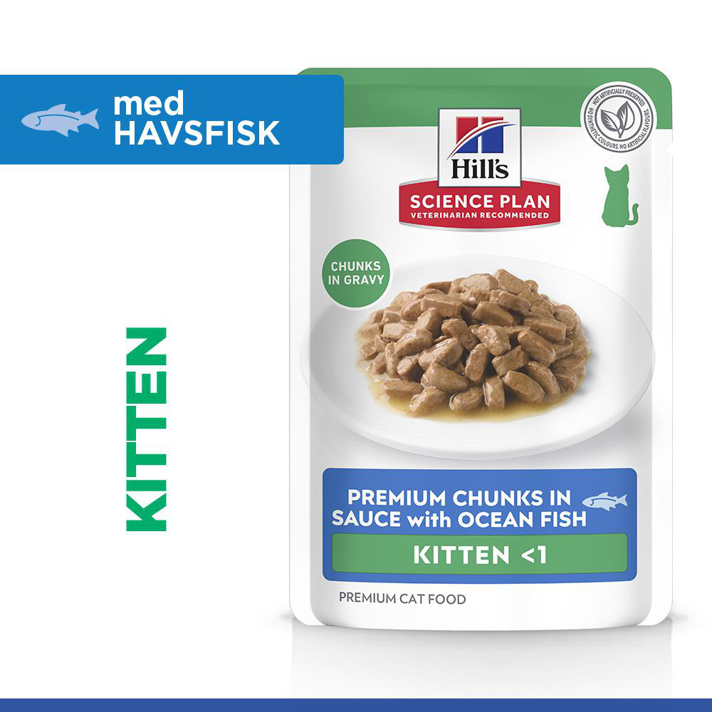 Hill's Kitten nat kattenvoer met zeevis maaltijdzakje multipack
