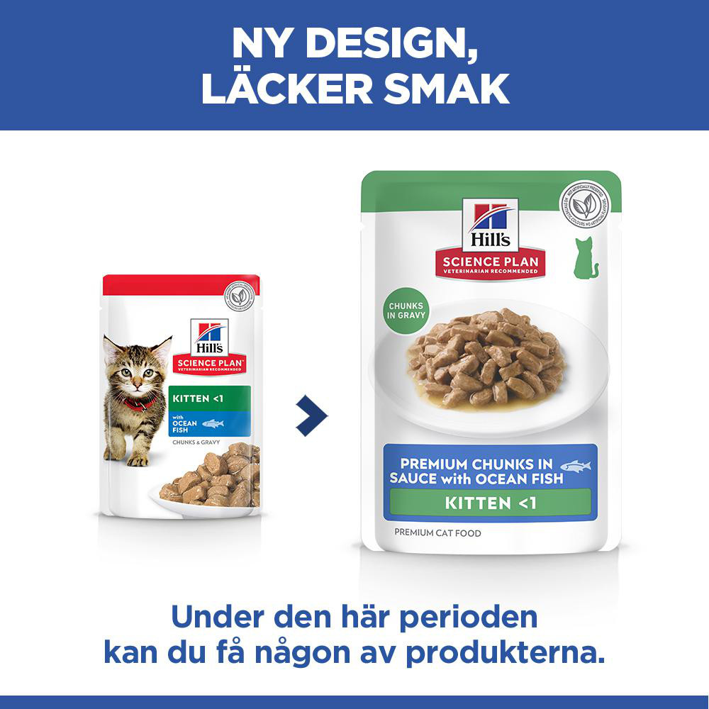 Hill's Kitten nat kattenvoer met zeevis maaltijdzakje multipack