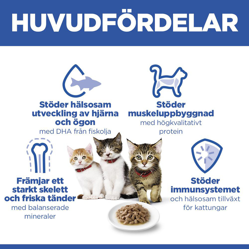 Hill's Kitten nat kattenvoer met zeevis maaltijdzakje multipack