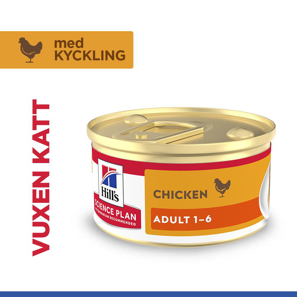 Hill's Adult våtfoder katt med kyckling (mousse, burk)