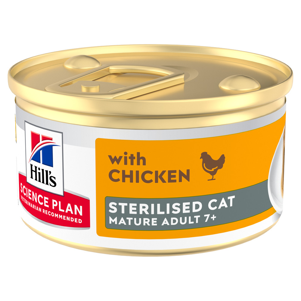 Hill's Mature Adult Sterilised Cat våtfoder katt med kyckling (mousse, burk)