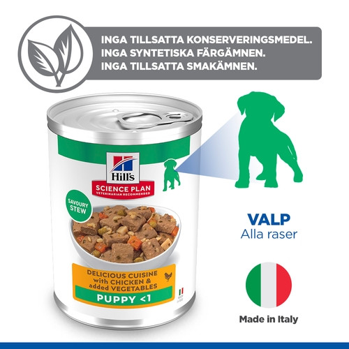 Hill's Puppy våtfoder valp med kyckling & grönsaker (gryta, burk)