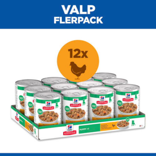 Hill's Puppy våtfoder valp med kyckling & grönsaker (gryta, burk)