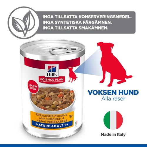 Hill's Mature Adult våtfoder katt med kyckling & grönsaker (gryta, burk)