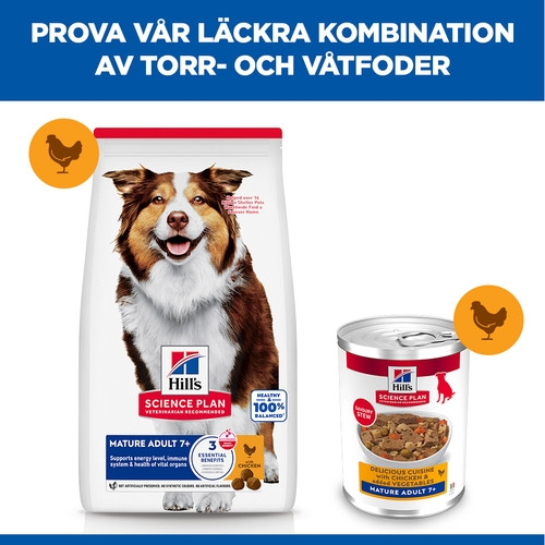 Hill's Mature Adult våtfoder katt med kyckling & grönsaker (gryta, burk)