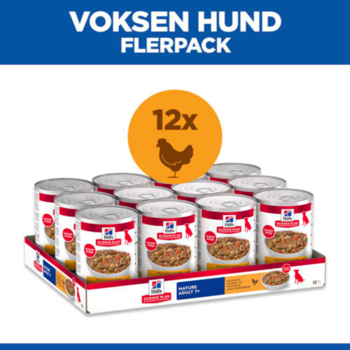 Hill's Mature Adult våtfoder katt med kyckling & grönsaker (gryta, burk)