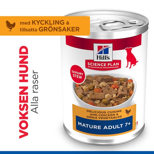 Hill's Mature Adult våtfoder katt med kyckling & grönsaker (gryta, burk)