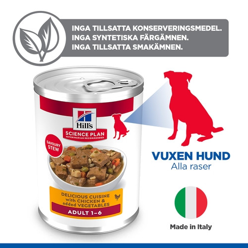 Hill's Adult våtfoder katt med kyckling & grönsaker (gryta, burk)