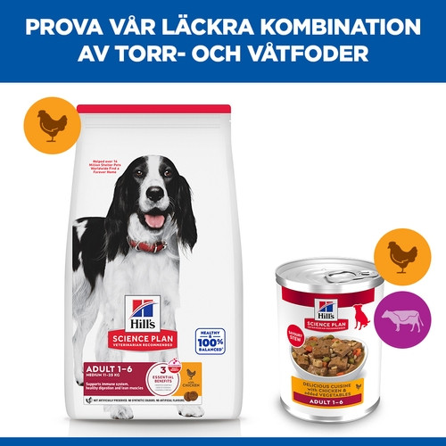 Hill's Adult våtfoder katt med kyckling & grönsaker (gryta, burk)