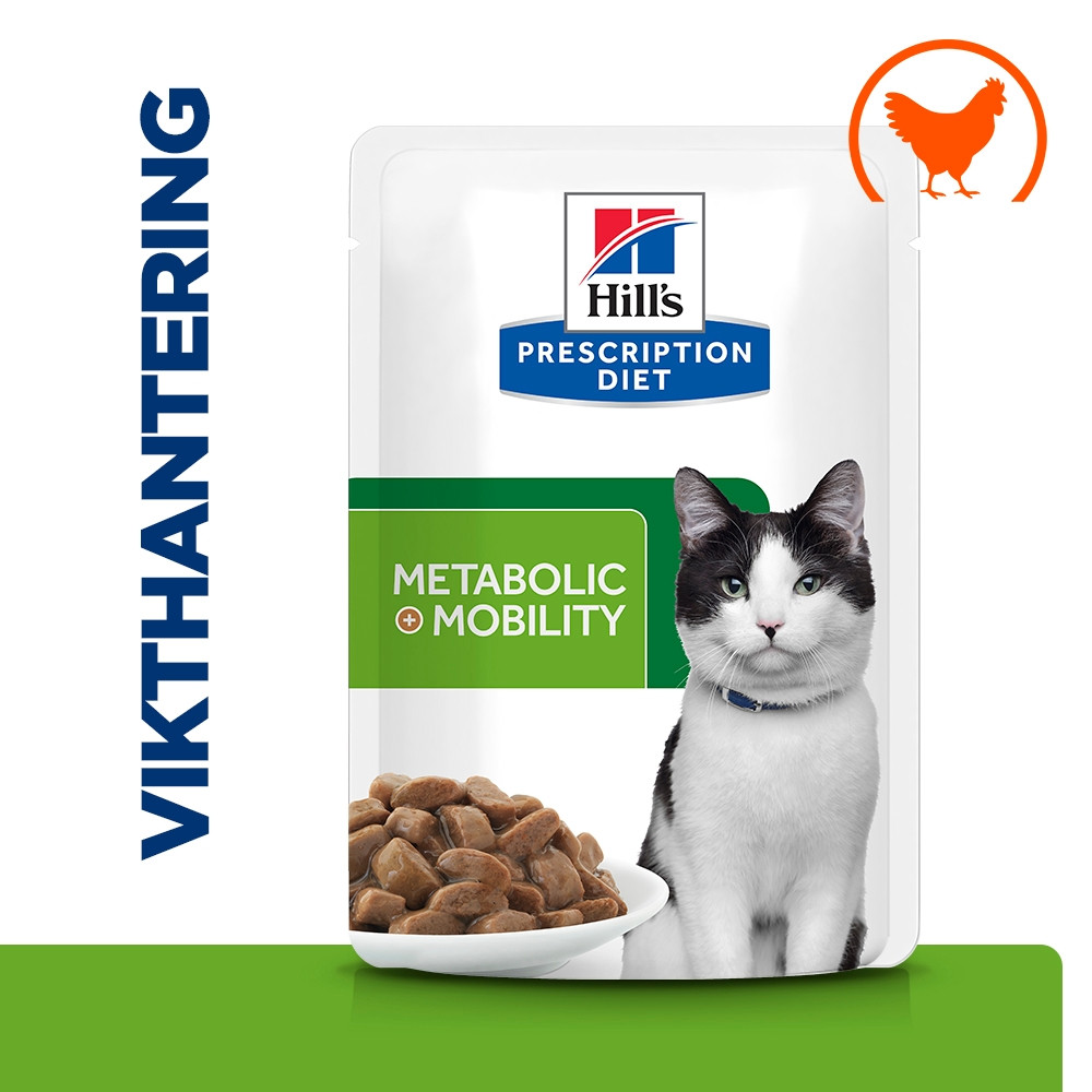 Hill's Prescription Diet J/D Weight Metabolic + Mobility våtfoder katt med kyckling (påse)
