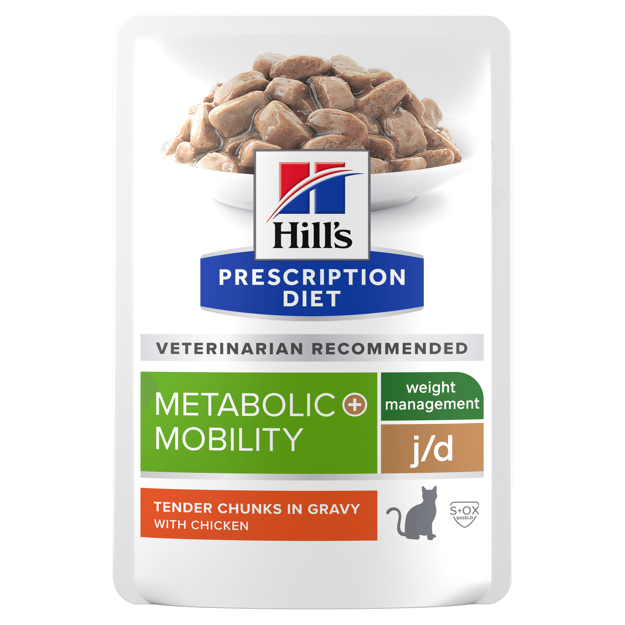 Hill's Prescription Diet J/D Weight Metabolic + Mobility våtfoder katt med kyckling (påse)