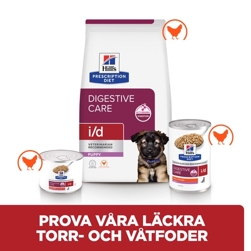 Hill's Prescription Diet Puppy I/D Digestive Care hundfoder med kyckling