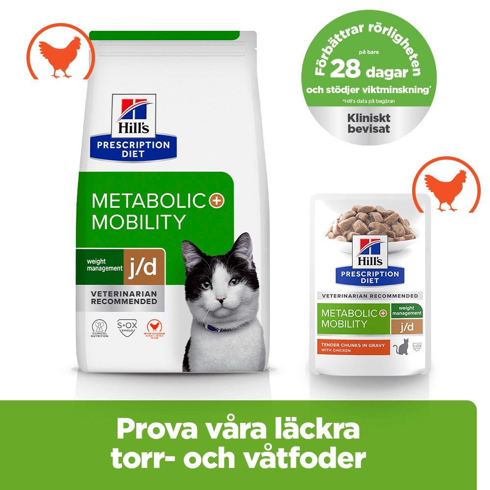 Hill's Prescription Diet J/D Weight Metabolic + Mobility kattfoder med kyckling