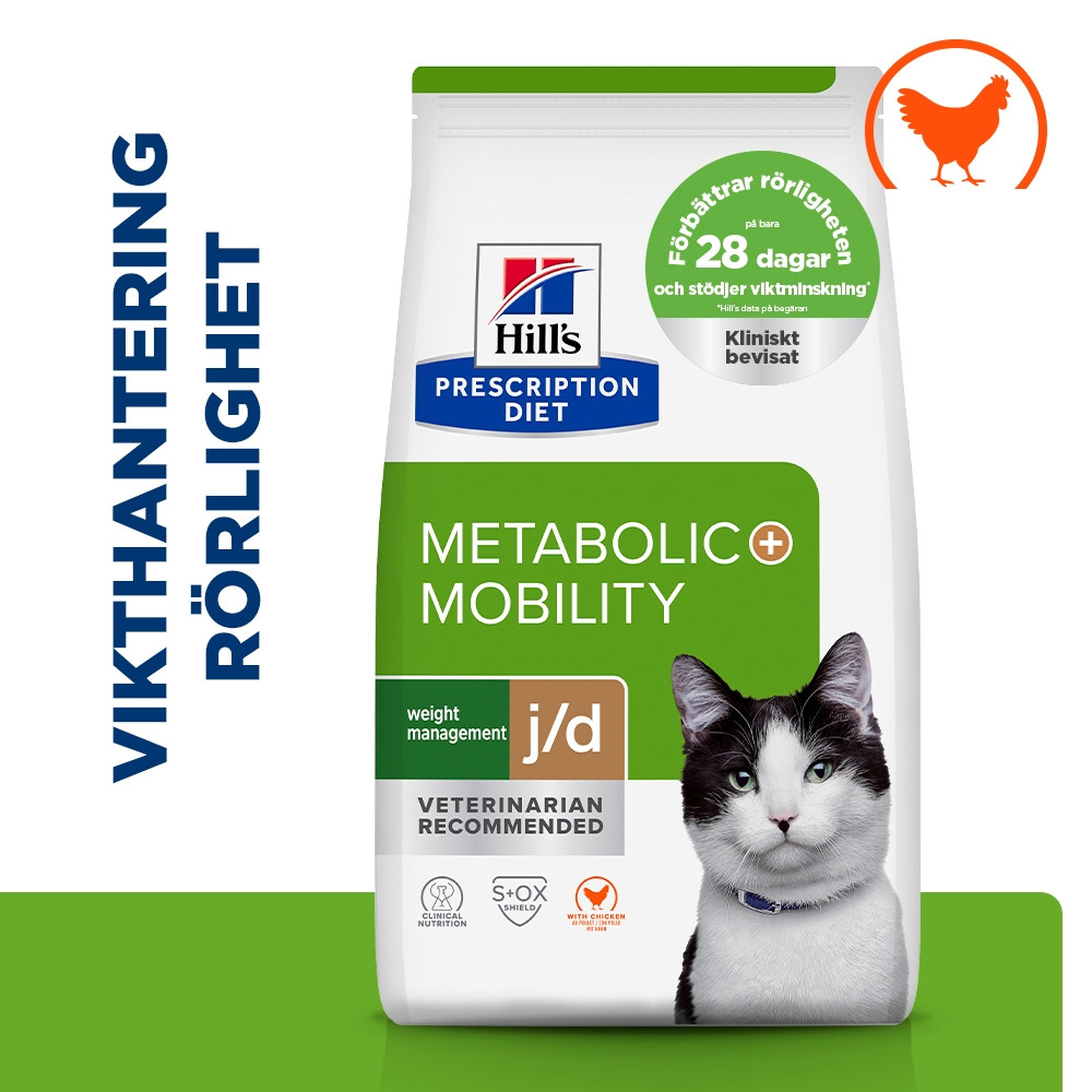 Hill's Prescription Diet J/D Weight Metabolic + Mobility kattfoder med kyckling