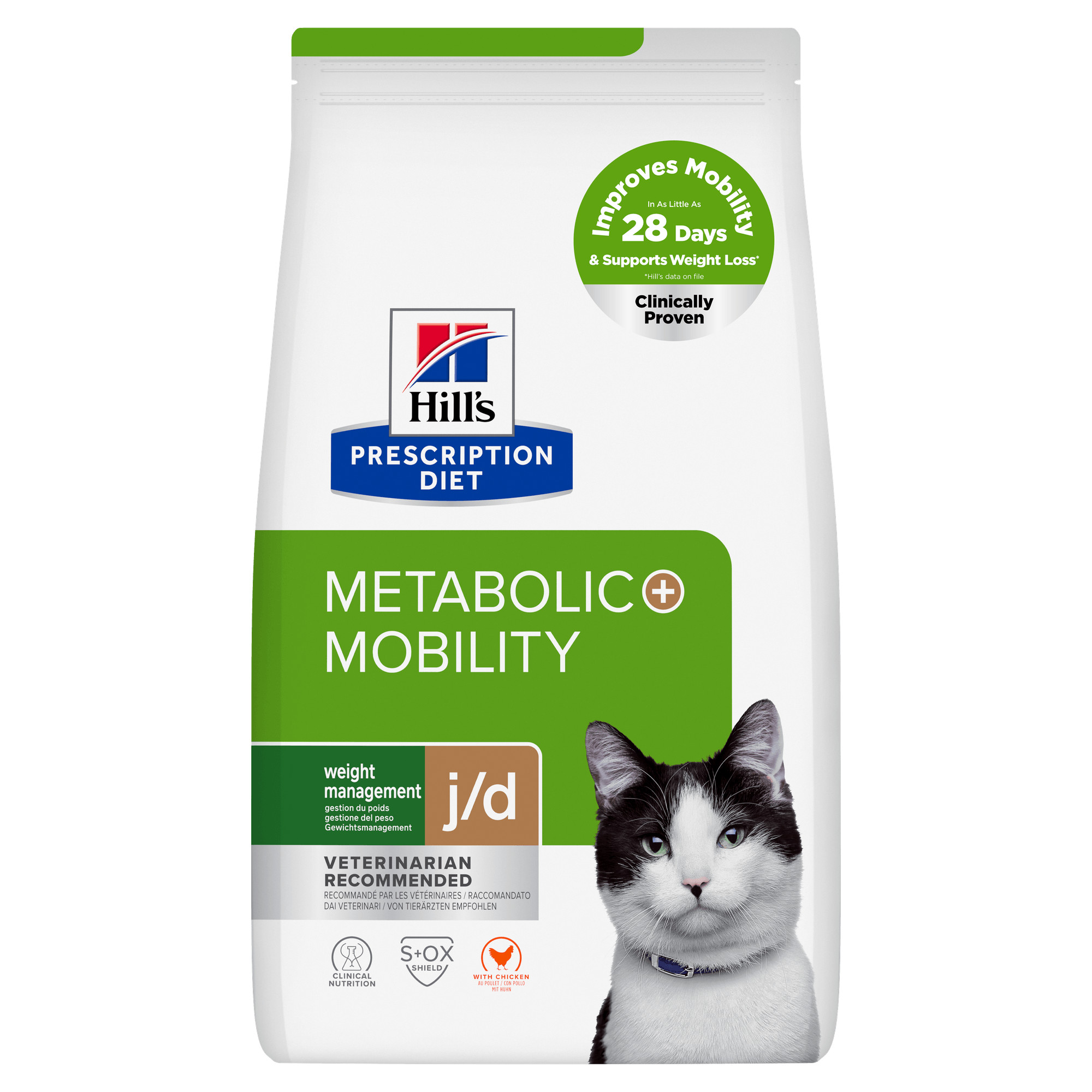 Hill's Prescription Diet J/D Weight Metabolic + Mobility kattfoder med kyckling