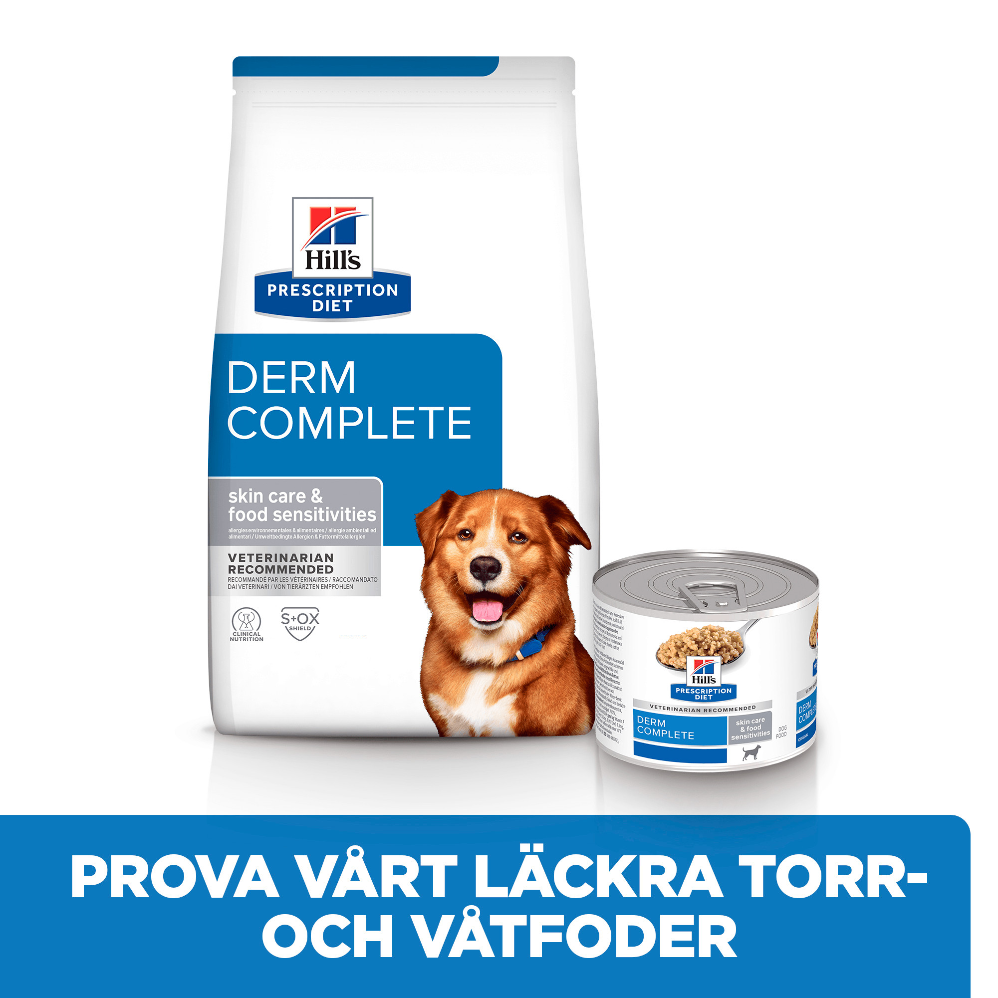 Hill's Prescription Diet Derm Complete nat hondenvoer (370 g blik)
